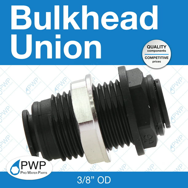 John Guest Bulkhead Union 1/4" Tube 10 Pack